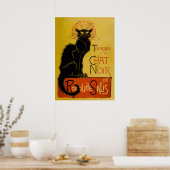 Chat Noir, Black Cat, French Nightclub  Poster (Keuken)