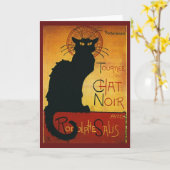 Chat Noir - Black Cat Kaart (Gele Bloem)
