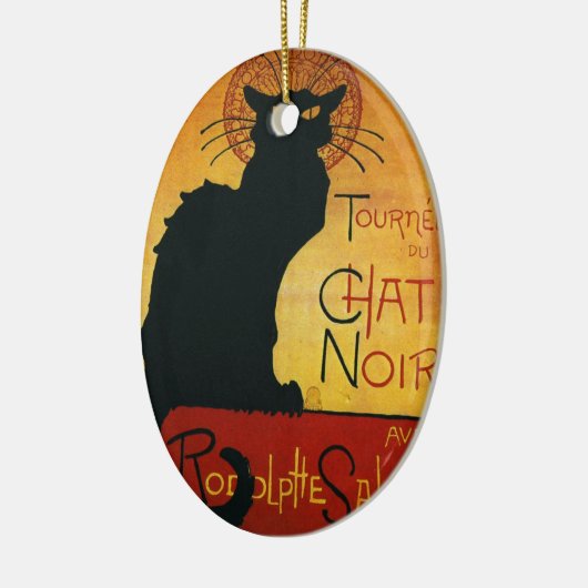 Chat Noir - Black Cat Keramisch Ornament (Links)