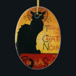 Chat Noir - Black Cat Keramisch Ornament<br><div class="desc">Europese Cabaret,  Music Hall,  Dance,  Entertainment Advertisements</div>