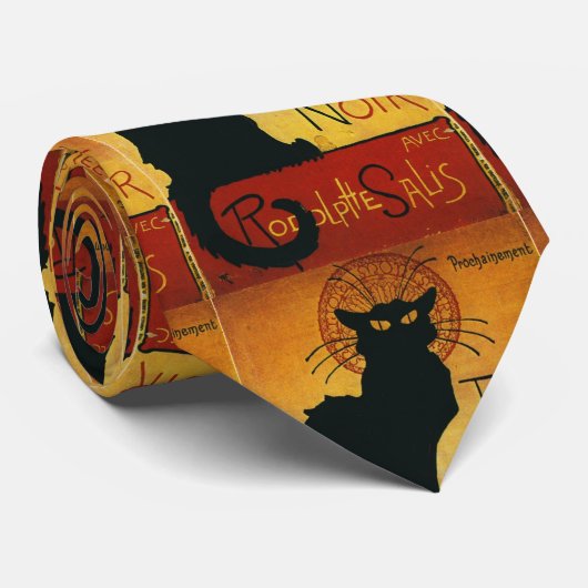 Chat Noir - Black Cat Neck Draag Stropdas (Opgerold)