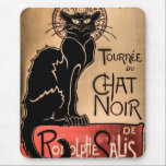Chat Noir - Black Cat Poster Muismat<br><div class="desc">Tournée du Chat Noir (1896) door Théophile Alexandre Steinlen. Origineel publiek domein afbeelding van het Los Angeles County Museum of Art. Leuke Muismat voor hem,  voor haar,  voor uw huis!</div>