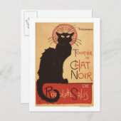 Chat Noir Cabaret Troupe Black Cat Promo Poster Briefkaart (Voorkant / Achterkant)