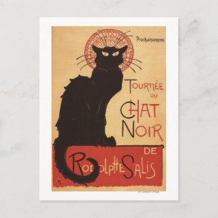 Chat Noir Cabaret Troupe Black Cat Promo Poster Briefkaart