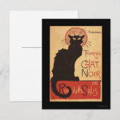 Chat Noir Cabaret Troupe Black Cat Promo Poster Briefkaart (Voorkant / Achterkant)