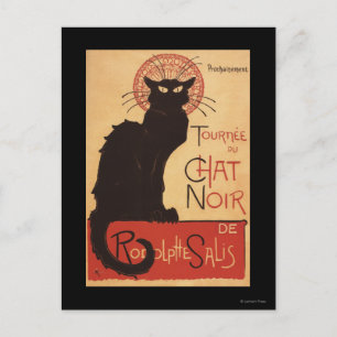Chat Noir Cabaret Troupe Black Cat Promo Poster Briefkaart