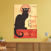 Chat Noir Cabaret Troupe Black Cat Promo Poster Canvas Afdruk (Insitu (Woonkamer))