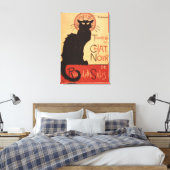 Chat Noir Cabaret Troupe Black Cat Promo Poster Canvas Afdruk (Insitu (Slaapkamer))