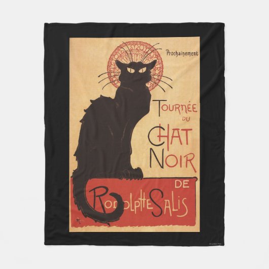 Chat Noir Cabaret Troupe Black Cat Promo Poster Fleece Deken (Voorkant)