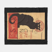 Chat Noir Cabaret Troupe Black Cat Promo Poster Fleece Deken (Voorkant (Horizontaal))