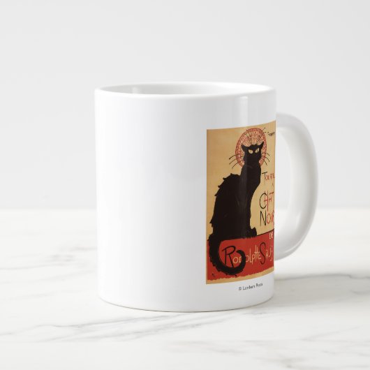 Chat Noir Cabaret Troupe Black Cat Promo Poster Grote Koffiekop (Voorkant rechts)