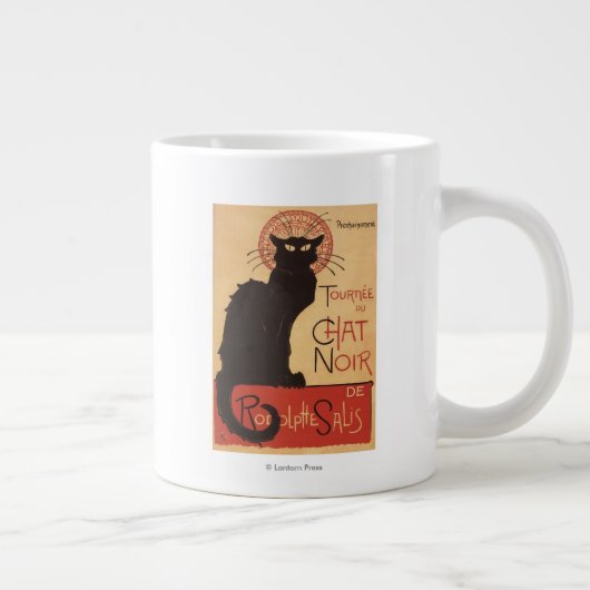 Chat Noir Cabaret Troupe Black Cat Promo Poster Grote Koffiekop (Rechts)