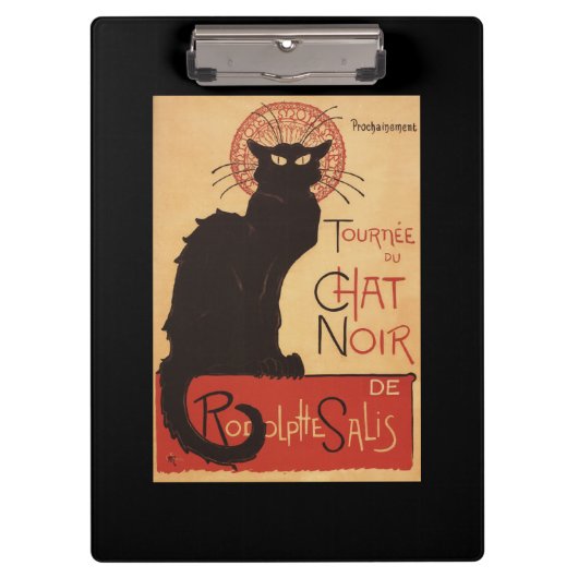 Chat Noir Cabaret Troupe Black Cat Promo Poster Klembord (Voorkant)