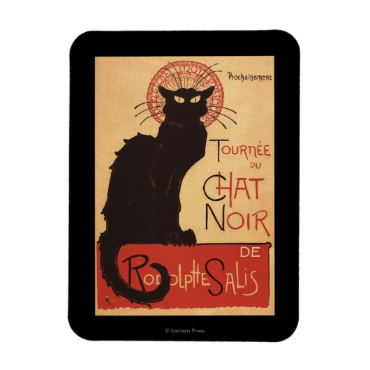 Chat Noir Cabaret Troupe Black Cat Promo Poster Magneet (Verticaal)