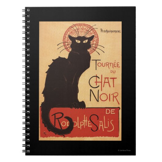 Chat Noir Cabaret Troupe Black Cat Promo Poster Notitieboek (Voorkant)