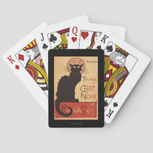 Chat Noir Cabaret Troupe Black Cat Promo Poster Pokerkaarten