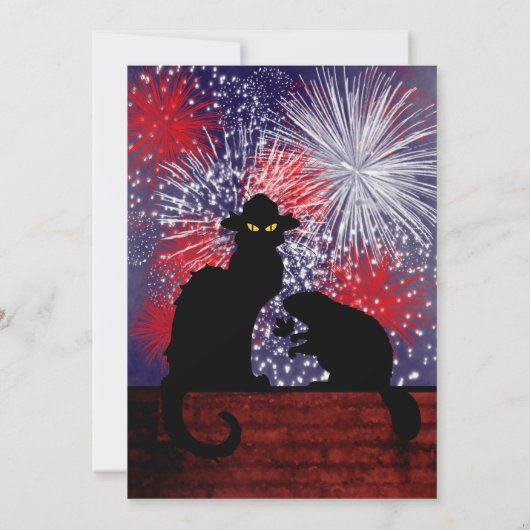 Chat Noir Canada Day Kaart (Achterkant)