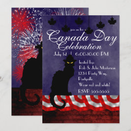 Chat Noir Canada Day Kaart