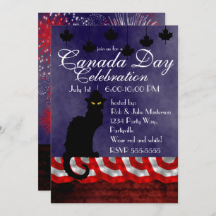 Chat Noir Canada Day Kaart