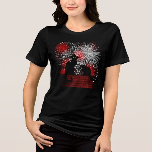 Chat Noir Canada Day Tri-Blend Shirt (Voorkant)