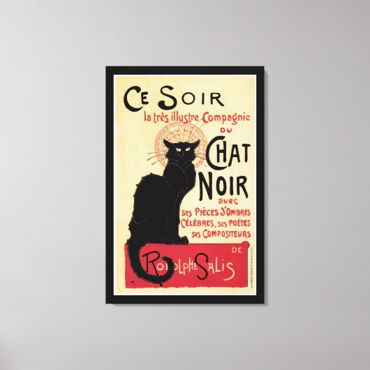 Chat Noir Canvas Afdruk (Voorkant)