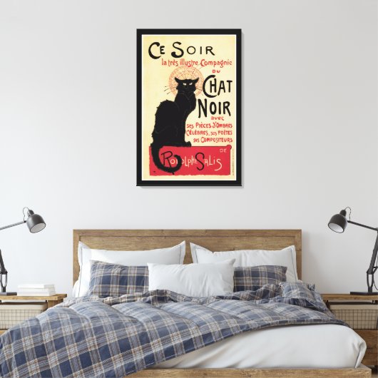 Chat Noir Canvas Afdruk (Insitu (Slaapkamer))