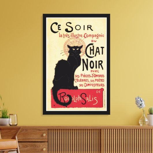 Chat Noir Canvas Afdruk (Insitu (Woonkamer))