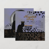 Chat Noir Chanoeka Kaart (Voorkant / Achterkant)