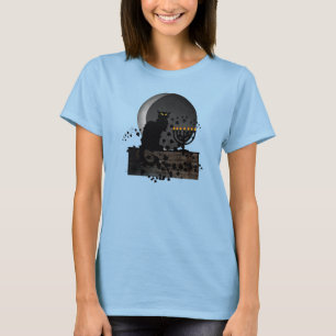 Chat Noir Chanukka met Menora T-shirt