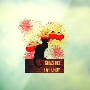 Chat Noir Chinees nieuwjaar Raamsticker