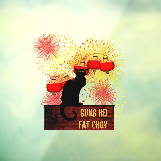 Chat Noir Chinees nieuwjaar Raamsticker (Vel 3)