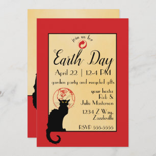 Chat Noir Earth Day Kaart
