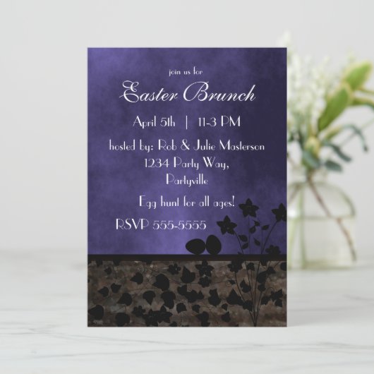 Chat Noir Easter Kaart (Staand voorkant)