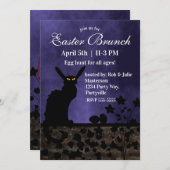 Chat Noir Easter Kaart (Voorkant / Achterkant)