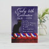 Chat Noir en 4 juli Kaart (Staand voorkant)
