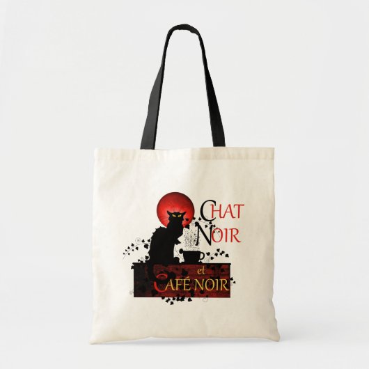 Chat Noir et Café Noir Tote Bag (Voorkant)