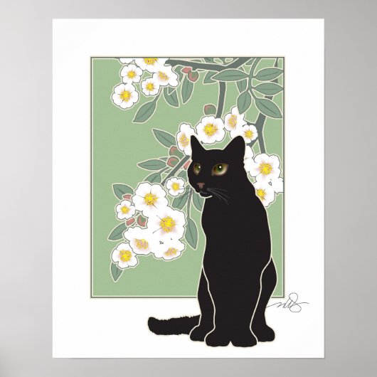 Chat Noir et Fluer de Pommier Poster (Voorkant)