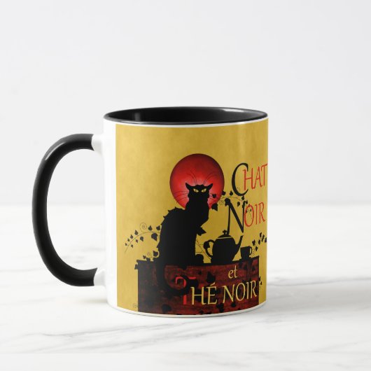 Chat Noir et Thé Noir, Black Cat Black Tea Mok (Links)