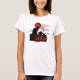 Chat Noir et Thé Noir, Black Cat Black Tea T-shirt