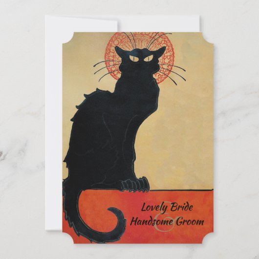 Chat Noir  Franse uitnodiging tot weddenschap (Achterkant)