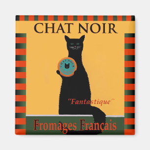 Chat Noir Fromages Français Magneet