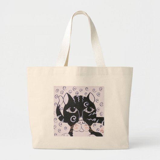 Chat Noir Grote Tote Bag (Voorkant)