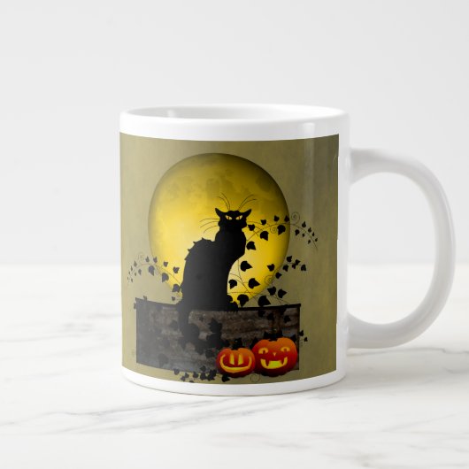 Chat Noir Halloween Grote Koffiekop (Rechts)