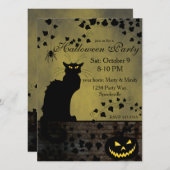 Chat Noir Halloween Kaart (Voorkant / Achterkant)