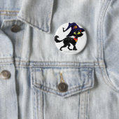 Chat noir Halloween Ronde Button 5,7 Cm (In situ)