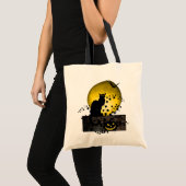 Chat Noir Halloween Tote Bag (Voorkant (product))