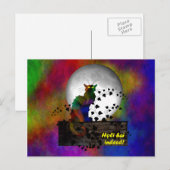 Chat Noir Holi Hai Briefkaart (Voorkant / Achterkant)