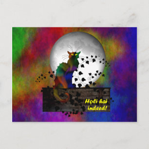 Chat Noir Holi Hai Briefkaart