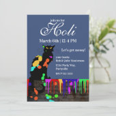 Chat Noir Holi Hai Kaart (Staand voorkant)