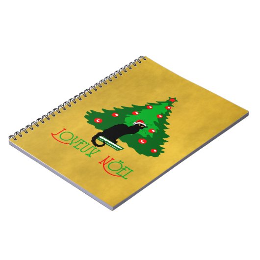 Chat Noir Joyeux Noel Notitieboek (Linkerzijde)